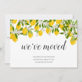 引っ越しましたニューホームアドレスレモンの花 案内状 (正面)