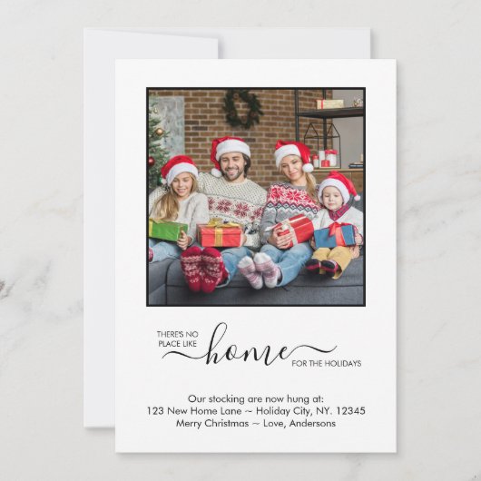 引っ越しましたニューホームカスタムフォトホリデームービング 案内状 (正面)