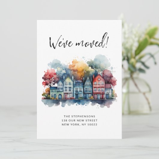 引っ越しましたニューホームカワイトウォーターカラーハウス 案内状 (スタンド正面)