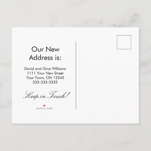 引っ越しましたニューホームクリスマスムービング 案内ポストカード (裏面)