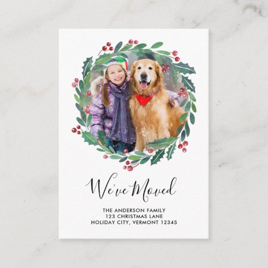 引っ越しましたニューホームグリーンリース写真の移動 エンクロージャーカード (正面)