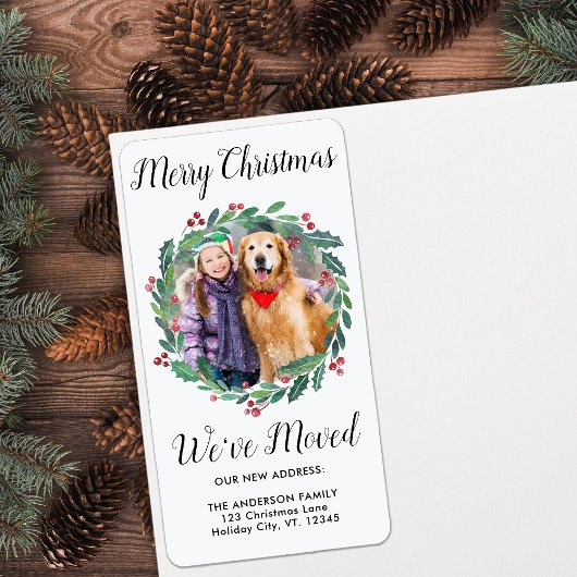 引っ越しましたニューホームグリーンリース写真の移動 ラベル