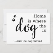 引っ越しましたニューホームペットドッグムービング 案内状 (正面)