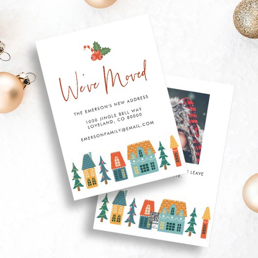 引っ越しましたニューホームホリデーカード シーズンカード