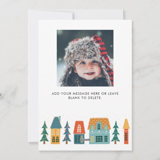 引っ越しましたニューホームホリデーカード シーズンカード (裏面)