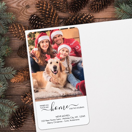 引っ越しましたニューホームモダンフォトホリデームービング ラベル