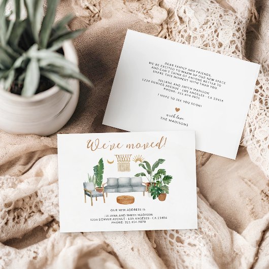 引っ越しましたニューホームリビング引っ越し祝いパーティー移動 案内状