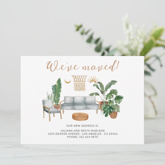 引っ越しましたニューホームリビング引っ越し祝いパーティー移動 案内状 (スタンド正面)