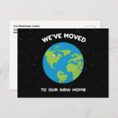 引っ越しましたニューホーム宇宙をテーマ ポストカード (正面/裏面)