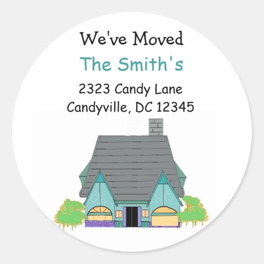 引っ越しましたニューホーム ラウンドシール (正面)