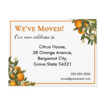 引っ越しましたハウスムーブオレンジフルーツポストカード