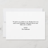 引っ越しましたハウス住所の写真なし 案内状 (裏面)