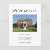 引っ越しましたハウス写真シンプル移動 案内ポストカード (正面)