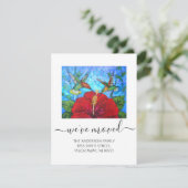 引っ越しましたハミングバード名スクリプト移動 案内状 (スタンド正面)