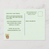 引っ越しましたバジェットカントリー側ファミリーキャットムービング 案内ポストカード (裏面)