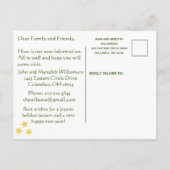 引っ越しましたバジェットクリスマスビレッジムーブ 案内ポストカード (裏面)