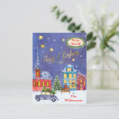 引っ越しましたバジェットクリスマスビレッジムーブ 案内ポストカード (スタンド正面)