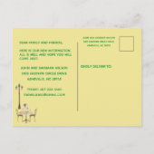 引っ越しましたバジェットシティアパートメントハウスムービングアン 案内ポストカード (裏面)