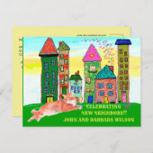 引っ越しましたバジェットシティアパートメントハウスムービング 案内ポストカード (正面/裏面)