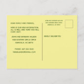 引っ越しましたバジェットシティアパートメントハウスムービング 案内ポストカード (裏面)