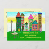 引っ越しましたバジェットシティアパートメントハウスムービング 案内ポストカード (正面/裏面)