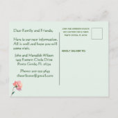 引っ越しましたバジェットユーカリプトゥスグリーンフローラ移動 案内ポストカード (裏面)