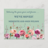 引っ越しましたバジェットユーカリプトゥスグリーンフローラ移動 案内ポストカード (正面)