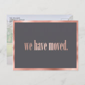 引っ越しましたバラ金ゴールドの写真移動のお知らせ ポストカード (正面/裏面)