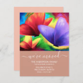 引っ越しましたバラ金ゴールドバタフライニューホームスクリプト 案内状 (正面/裏面)