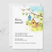 引っ越しましたバードハウス引越し案内 招待状 (正面)