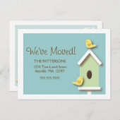 引っ越しましたバードハウス新住所はがき 案内ポストカード (正面/裏面)