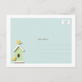 引っ越しましたバードハウス新住所はがき 案内ポストカード (裏面)