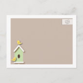 引っ越しましたバードハウス新住所はがき 案内ポストカード (裏面)