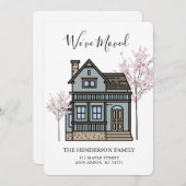 引っ越しましたビクトリアンハウス引越し案内 案内状 (正面/裏面)