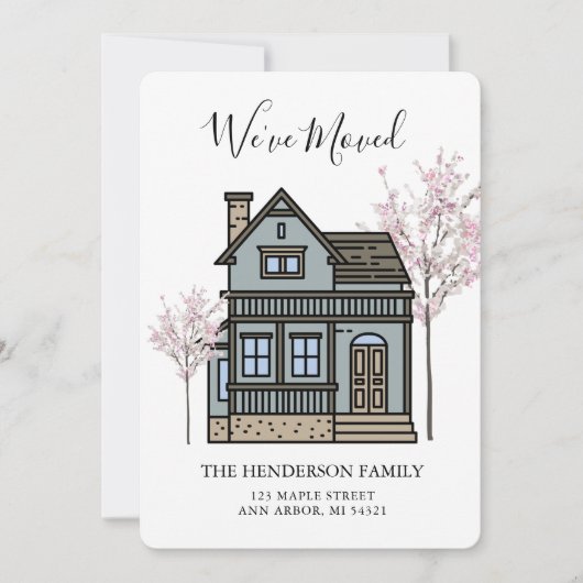 引っ越しましたビクトリアンハウス引越し案内 案内状 (正面)