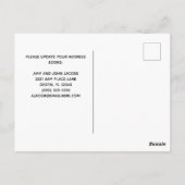 引っ越しましたビーチホーム新しいアドレス沿岸の写真 ポストカード (裏面)