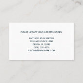 引っ越しましたビーチホーム新しいアドレス沿岸の写真 名刺 (裏面)