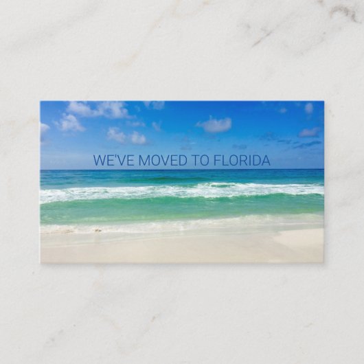 引っ越しましたビーチ撮影ファミリー移動 名刺 (正面)