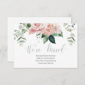 引っ越しましたピンク緑のフローラスクリプトの発表 (正面/裏面)