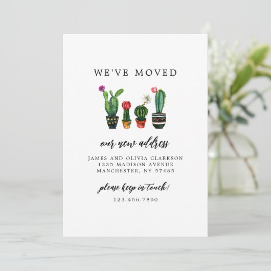 引っ越しましたファミリのアドレス変更 案内状 (スタンド正面)