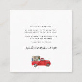 引っ越しましたファミリー水の色の移動の発表 スクエア名刺 (裏面)