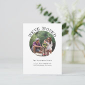 引っ越しましたファミリ写真の新しい住所はがき ポストカード (スタンド正面)