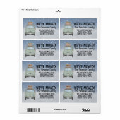 引っ越しましたフィアット500クリスマストリングライト ラベル (フルシート)