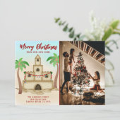 引っ越しましたフォトサンドキャッスルビーチホームクリスマス シーズンカード (スタンド正面)