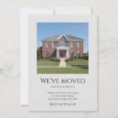 引っ越しましたフォトシンプルグレー移動 案内状 (正面)
