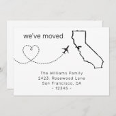 引っ越しましたフライトのカリフォルニア州の移動発表 (正面/裏面)