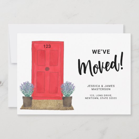 引っ越しましたフロントドアの移動 案内状 (正面)