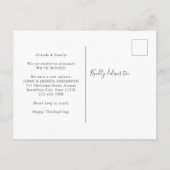 引っ越しましたフロントドアクリスマスホリデームービング 案内ポストカード (裏面)