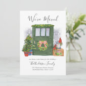 引っ越しましたフロントドアクリスマスホリデームービング 案内状 (スタンド正面)