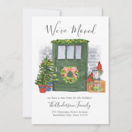 引っ越しましたフロントドアクリスマスホリデームービング 案内状